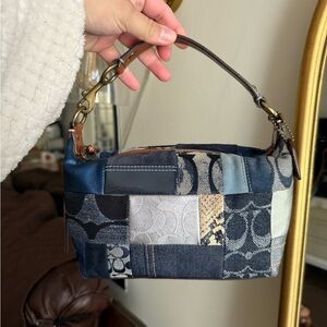 Coach Denim Mini Patchwork Bag